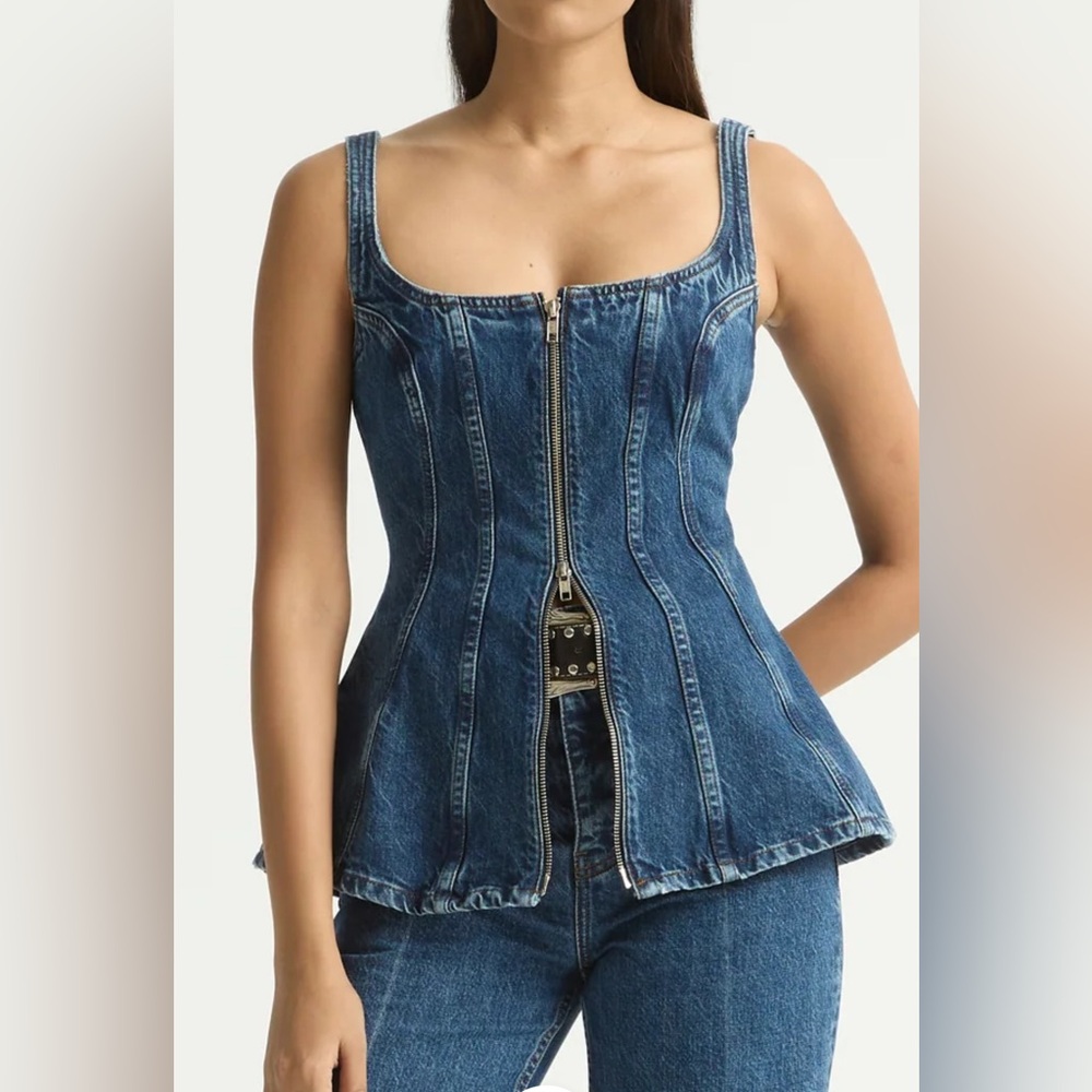 🆕 DALA Cocoon Bustier Denim Top